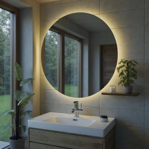 Garanti Yuvarlak led ışıklı Banyo Aynası